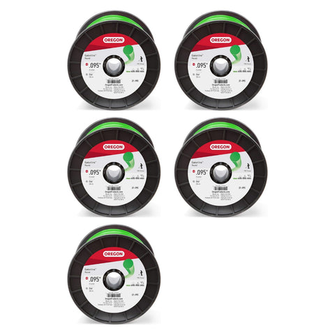 5 Pack oregon 21 195 gatorline round trimmer line 095 inch by 867 foot 3 pounds