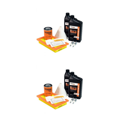 2 Pack generac a0002074712 generac maintenance kit with proprietary 5w 20 synthetic oil for 20kw €“ 26w air cooled generators genuine oem