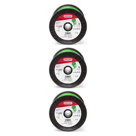 3 Pack oregon 21 195 gatorline round trimmer line 095 inch by 867 foot 3 pounds