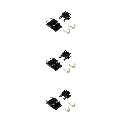 3 Pack speeco s16100700 two way lockable gate latch for metal gates with 1 1 4" to 1 1 2" diameter black genuine oem