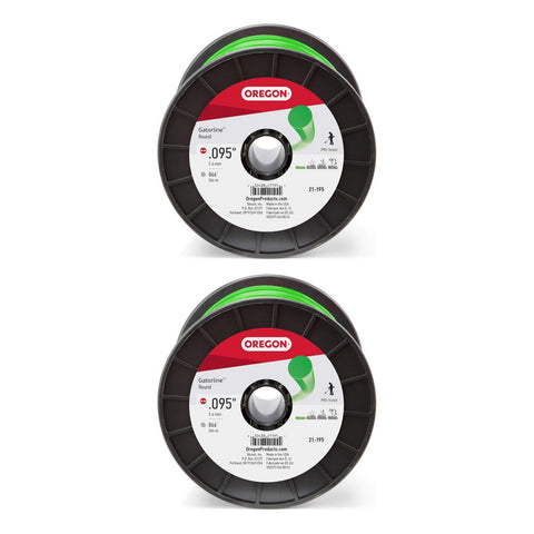 2 Pack oregon 21 195 gatorline round trimmer line 095 inch by 867 foot 3 pounds