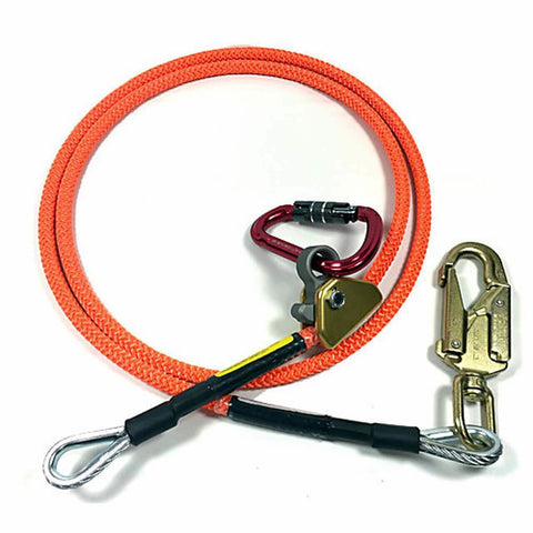 75242 - 10' Steel Wire Core Lanyard (Flipline) 5/8" Kit - Spyder
