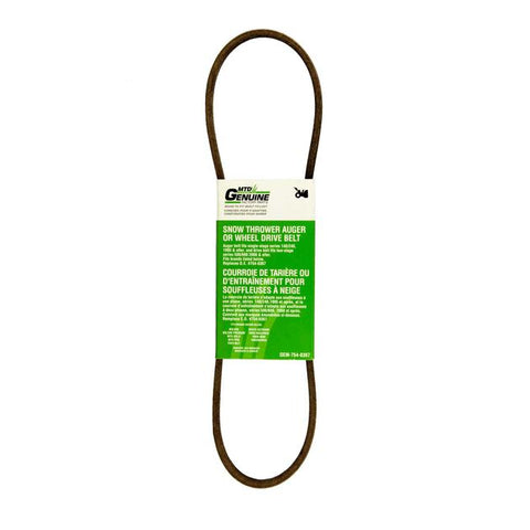 MTD OEM-754-0367 Genuine OEM Drive Belt for Single-Stage Snow Blowers