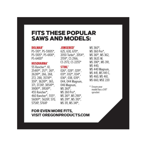 Oregon 72EXL072G 20" PowerCut Saw Chain for Husqvarna H47-72, 501 84 26-72, C83-72