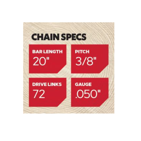 Oregon 72EXL072G 20" PowerCut Saw Chain for Husqvarna H47-72, 501 84 26-72, C83-72