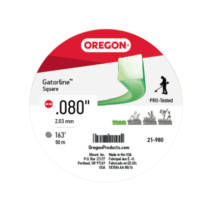 Oregon 21-980 Gatorline Square Trimmer Line .08" by 163' Rotary 12135