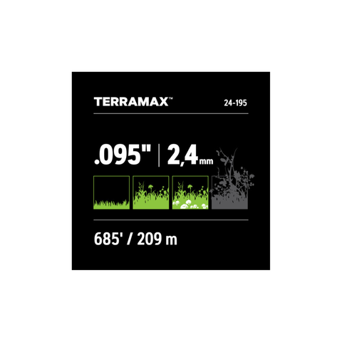 Oregon 24-195 TerraMax .095" Diameter String Trimmer Line, 3lb Spool