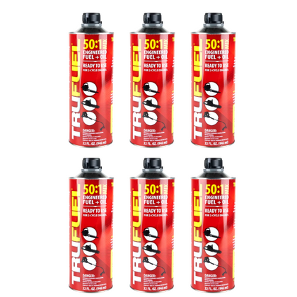 6 Pack TruFuel 6525638 50:1, 32oz Pre Blended Fuel No Ethanol