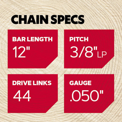 Oregon 91PX044G 12" 3/8" .050 91PX AdvanceCut Saw Chain for 576 93 65-44, H37-44