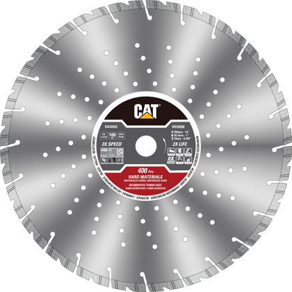 Cat® 400 Pro 10mm Laser Welded Hard Materials Diamond Blade 14" - 350mm