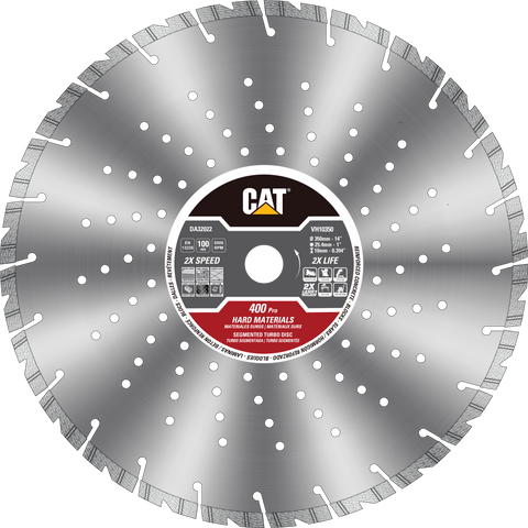 Cat® 400 Pro 10mm Laser Welded Hard Materials Diamond Blade 14" - 350mm