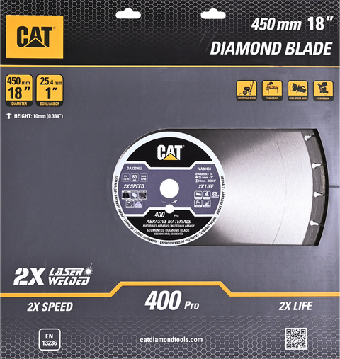 Cat® 400 Pro Laser Welded Narrow Gullet Asphalt Diamond Blade 14" - 350mm