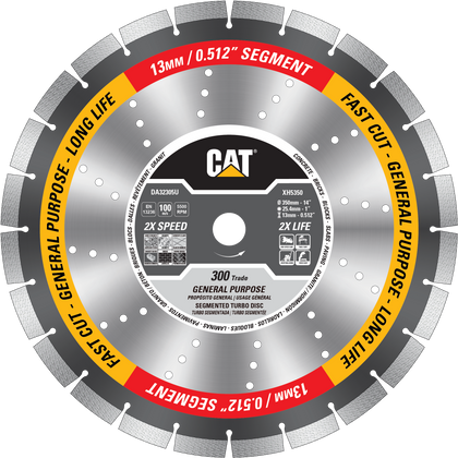 Cat® 300 Trade Segmented General Purpose Diamond Blade 14" - 350mm