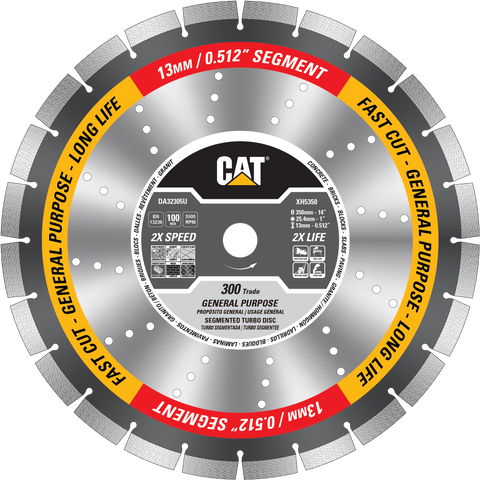 Cat® 300 Trade Segmented General Purpose Diamond Blade 14" - 350mm