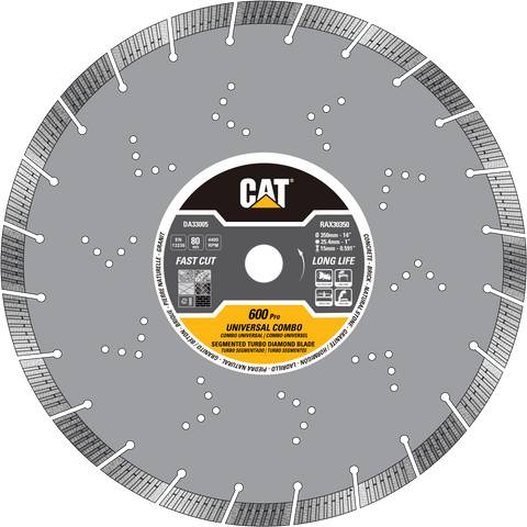 Cat® 600 Pro Segmented Turbo Universal Diamond Blade 9" - 230mm