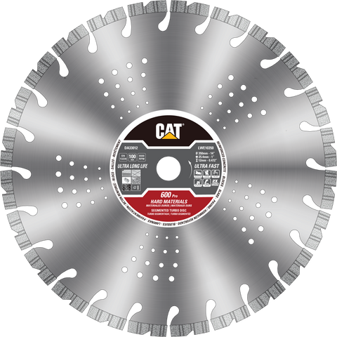 Cat® 600 Pro Segmented Laser Welded Hard Materials Diamond Blade 14" - 350mm