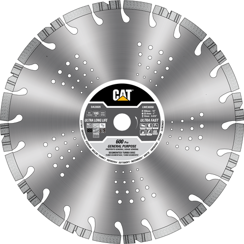 Cat® 600 Pro Segmented Laser Welded General General Purpose Diamond Blade 14" - 350mm