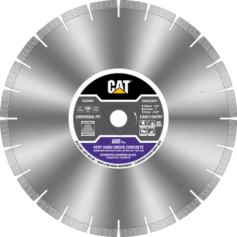 Cat® 600 Pro Early Entry HARD Aggregate Silent Green Concrete Diamond Blade 6 3/8" - 162mm PURPLE