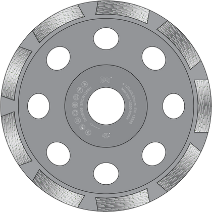 Cat® 300 Trade Single Row Diamond Grinder 5/8" 11 Thread 5" - 125mm