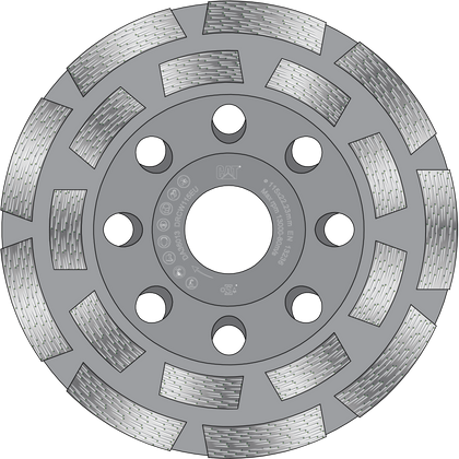 Cat® 300 Trade Double Row Diamond Grinder 5/8" 11 Thread 4 1/2" - 115mm