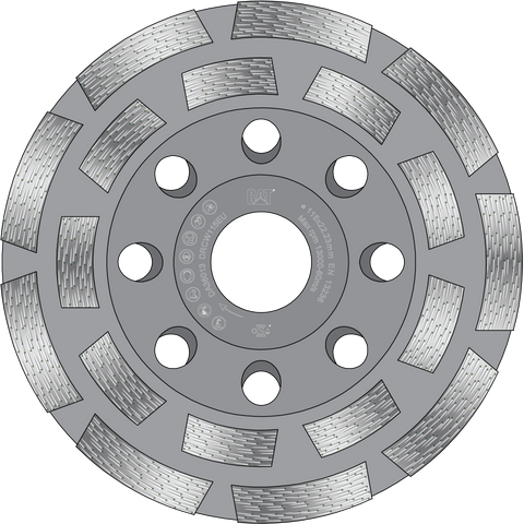 Cat® 300 Trade Double Row Diamond Grinder 5/8" 11 Thread 5" - 125mm