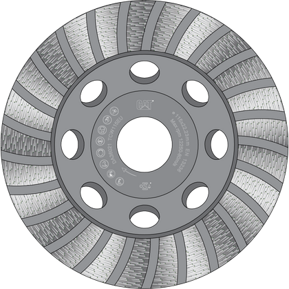 Cat® 300 Trade Turbo Rim Diamond Grinder 5/8" 11 Thread 4" - 100mm