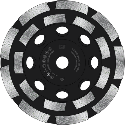 Cat® 800 Expert Double Row 30 /40 Mesh Grit Diamond Grinder 5/8" 11 Thread 5" - 125mm