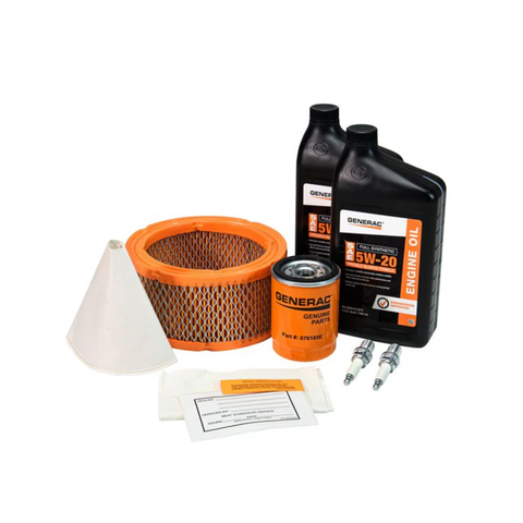 Generac A0002075499 Maintenance Kit with Proprietary 5W-20 Synthetic Oil for 12 – 17kW Air-Cooled Generators