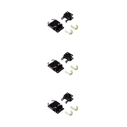 3 Pack   speeco s16100700 two way lockable gate latch for metal gates with 1 1 4" to 1 1 2" diameter black genuine oem