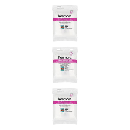 3 Pack   cleva 53293 kenmore style o hepa vacuum bags for upright vacuums genuine oem