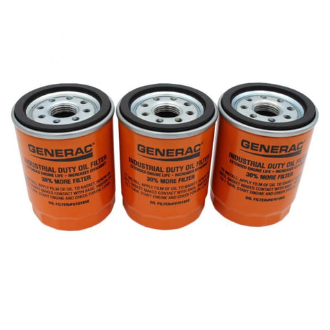 Generac 0K06950SRV Genuine OEM 90mm Oil Filters 3 PK