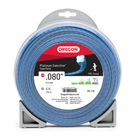 Oregon 20-118 Platinum Gatorline Supertwist Trimmer Line .08" by 414'