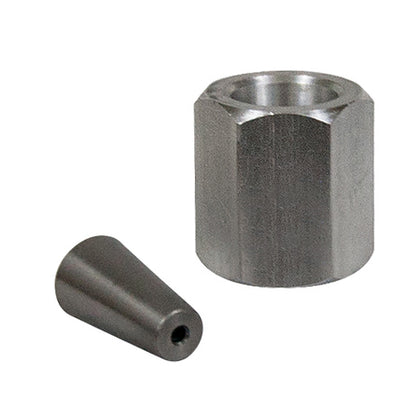 201 - 3/16" - 1/4" Wire Stop (Block & Cone) - Rig Guy