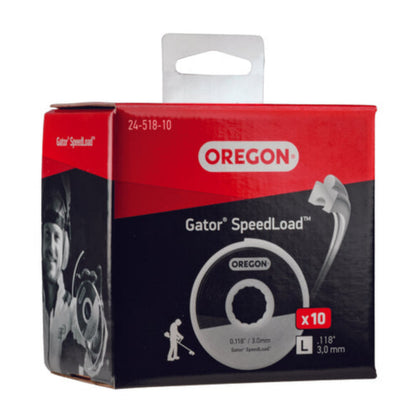 Oregon 24-518-10 Gator SpeedLoad Trimmer Line .118" 10 Pack LG