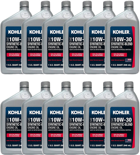 Kohler 25 357 64-S Case of Synthetic Blend Universal 10W-30 Oil Repl 25 357 05-S - 12 Pack