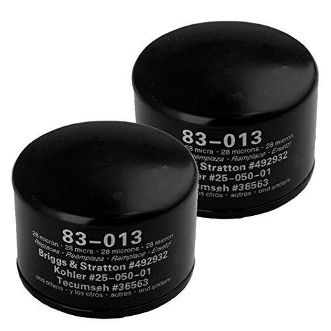 Oregon 83-013 Oil Filter Replacement (2 Pack) B&S 492932 John Deere LG492932 # 8