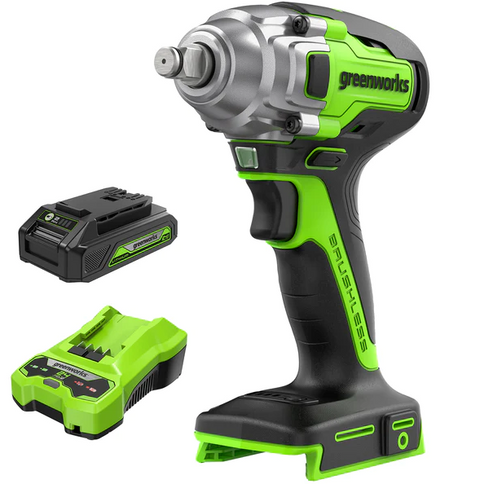 Greenworks 3806902 24V 1/2" Cordless Battery Impact Wrench w/ Battery & Charger