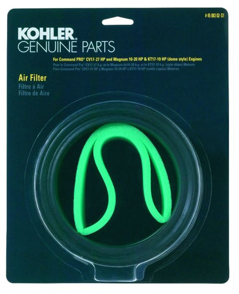 Kohler Part Number 45 883 02-S1 Genuine OEM Air Filter Pre-Cleaner Kit