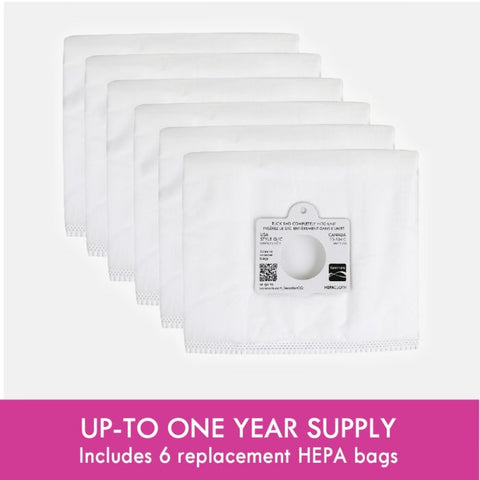 Cleva 53292 Genuine OEM Kenmore Type Q/C Vacuum Bags HEPA for Canister Vacuums (6 pack)
