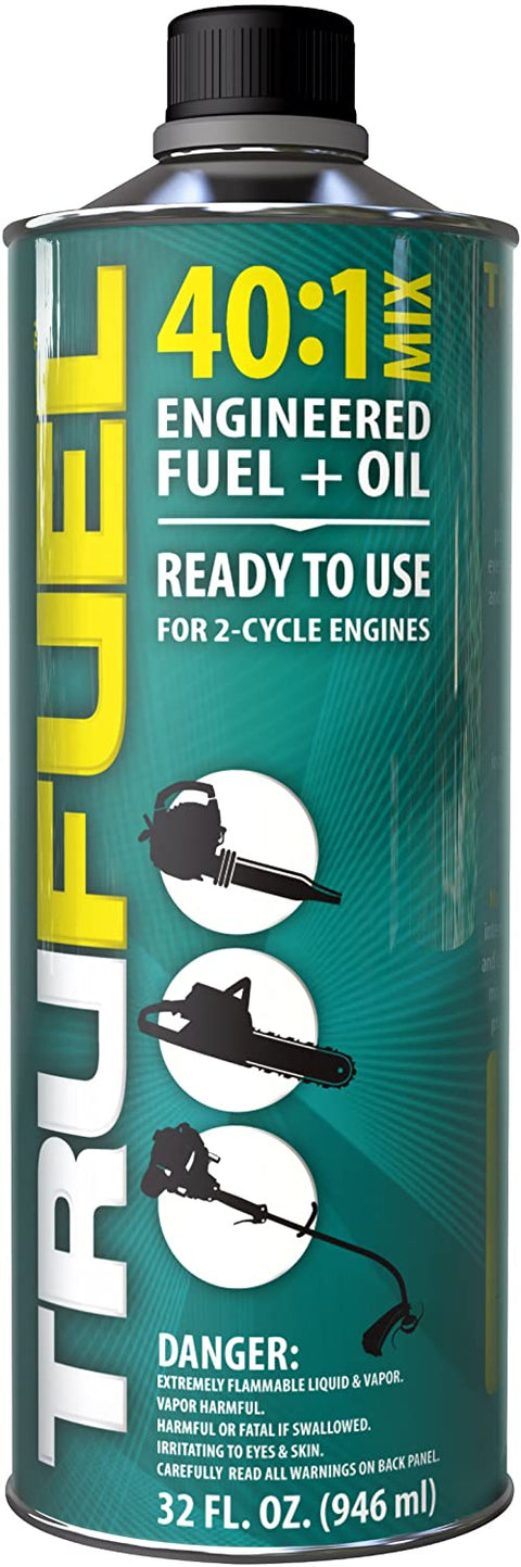 TruFuel 6525538 6 Pack 2-Cycle 40:1 Pre-Blended Fuel for OPE - 32 oz