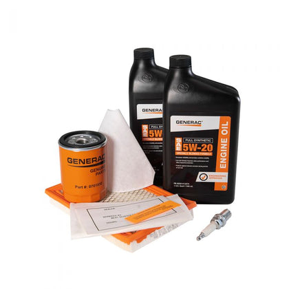 Generac A0002074675 Maintenance Kit with Proprietary 5W-20 Synthetic Oil for 8kW Air-Cooled Generators