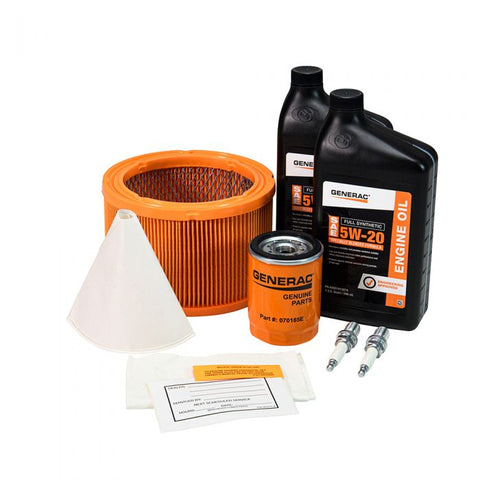 Generac A0002075524 Maintenance Kit with Proprietary 5W-20 Synthetic Oil for 20kW Air-Cooled Generators