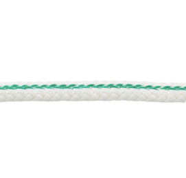 Arbor-Plex White with Green Tracer Polypropylene-Polyester 12 Strand 1/2” x 150’ AP12150