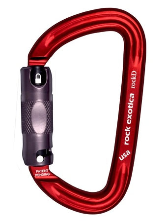C2A - Red rockD Auto-Lock Aluminum Carabiner - Rock Exotica