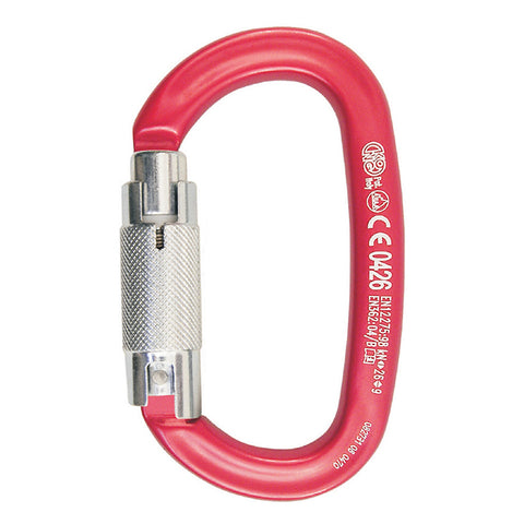 KNG712 - Red Ovalone Triple Auto-Locking Aluminum Carabiner - KONG