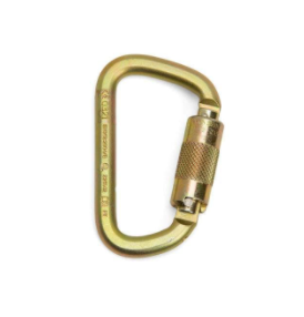 ProClimb Forged Steel Modified D Carabiner Twist Lock Self Locking Gate USR12