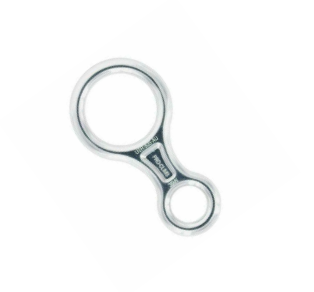 Classic “8” Aluminum Descender Polished Aluminum USR835